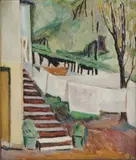 Henrik Sørensen, Grått vær, 1916, Olje på lerret