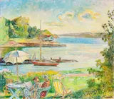 Arne Kavli, Høysommer, fra Rønnes, Olje på lerret