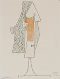 Kvinnehode by Pablo Picasso, 1957, Fargelitografi, sold May 2018
