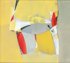 Gunnvor Advocaat, Gult, 1974, Olje på lerret