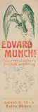 Edvard Munch, Utstillingsplakat: Lenket ørn, Litografi trykket i grønt og rødt, teksten satt i rødt, på tynt gulhvitt papir