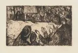 Edvard Munch, Ruletten, Radering trykket i brunt på tykt gulhvitt papir