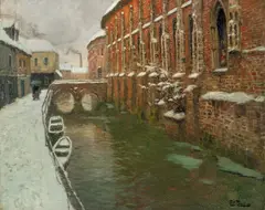 Frits Thaulow, Broen i Amiens, Olje på lerret