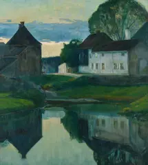 Jacob Sømme, Kveldsstemning, 1900, Olje på lerret