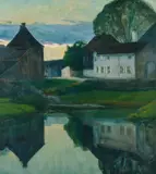 Jacob Sømme, Kveldsstemning, 1900, Olje på lerret