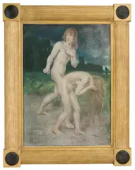 Hans Heyerdahl, Adam og Eva Utdrivelsen fra Paradis, Pastell på lerret