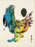 Gunnar S. Gundersen, Fugl - La de små barn komme til meg, Serigrafi, lysmål