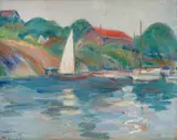 Søren Onsager, Fra Hovedøen, 1921, Olje på lerret