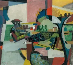 Thore Heramb, På Kråkerholmen, 1950, Olje på lerret