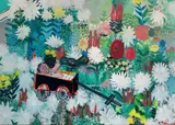 Jakob Weidemann, Vogn, dukke og fugl i blomstereng