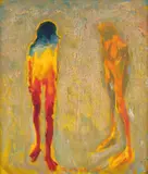 Frans Widerberg, 2 mennesker, Olje på lerret