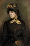 Dorothea Follestad, Kvinneportrett, 1885, Olje på plate