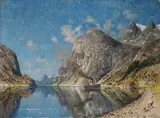 Adelsteen Normann, Fjordlandskap med dampbåt