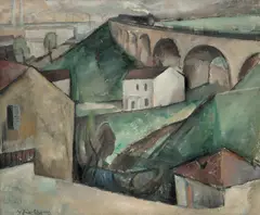 Rolf Juell Gleditsch, Viadukt ved Meudon, 1919, Olje på lerret
