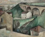 Rolf Juell Gleditsch, Viadukt ved Meudon, 1919, Olje på lerret