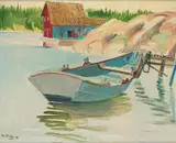 Per Krohg, Fra Hvaler, 1944, Olje på plate