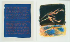 Frans Widerberg, Par Svevende, Litografi/offset, lysmål