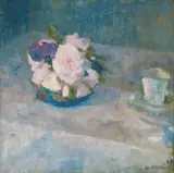 Arne Kavli, Oppstilling med blomster og kaffekopp