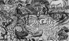 Nikolai Astrup, Guttene ved dammen, Lavering