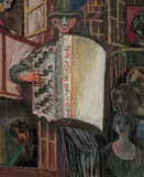 Per Krohg, Gate i Hamburg, Olje på plate