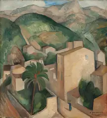 Rolf Juell Gleditsch, Gate i Cagnes, 1921, Olje på lerret