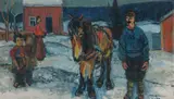 Erling Enger, Det hellige dyr, 1943, Olje på lerret