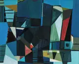 Jakob Weidemann, To figurer, 1949, Olje på plate