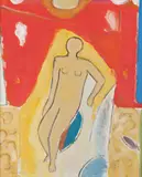 Johannes Rian, Studie, 1950, Olje på plate