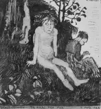 Nikolai Astrup, Et Jølstersagn, Tresnitt trykket i svart på tynt beige papir
