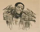 Hjelp Russland by Käthe Kollwitz, Litografi trykket i svart, sold May 2017