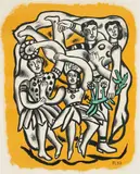 Fernand Léger, Les Danseuses (Fond Jaune), 1953, Fargelitografi