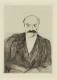 Edvard Munch, Dr. Max Asch, Radering trykket i svart på tykt gulhvitt papir