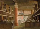 C.O. Zeuthen, Gudstjeneste, 1847, Olje på lerret