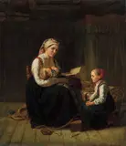 Adolph Tidemand, Morens undervisning