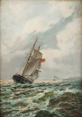 Carl Wilhelm Barth, Marine, Olje på mahogniplate