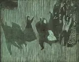 Ludvig Eikaas, Skytterdansen, Relieff i bronse