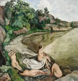 Astri Welhaven Heiberg, Badende kvinner, Olje på lerret