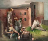 Thoralf Gjesdal, Kortspillere, Olje på lerret