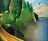 Per Krohg, Grønt landskap, 1914, Olje på lerret
