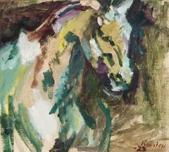 Ludvig Karsten, Hest, 1923, Olje på lerret