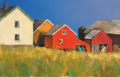 Ettermiddagssol by Alf Magne Austad, Olje på lerret, sold Nov 2016