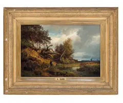 Hans Gude, Storm på heden, 1872, Olje på lerret