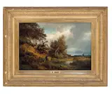 Hans Gude, Storm på heden, 1872, Olje på lerret