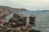 Carl Wilhelm Barth, Fra Svinør, Olje på papp, oppklebet på treplate