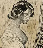 Nikolai Astrup, Ung pike, Tresnitt