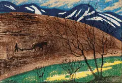 Nikolai Astrup, Plognatten, Fargetresnitt med håndkolorering på papir