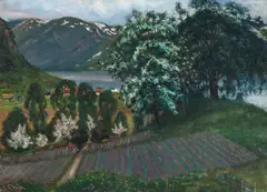 Nikolai Astrup, Juninatt, Prestegårdshagen, Olje på lerret