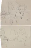 Edvard Munch, Bordellscene/Julaften i bordell, Blyant på papir