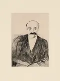 Edvard Munch, Dr. Max Asch, Radering trykket i svart på tykt beige engelsk