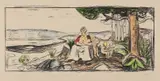 Edvard Munch, Alma Mater - Selges sammen med kat.nr. 36, Litografi trykket i svart på middels tykt gulhvitt